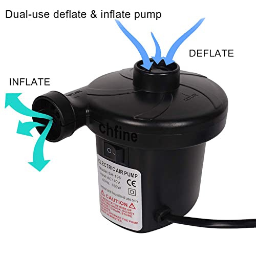 Electric Air Pump, Portable Air Pump QuickFill Inflator Deflator with