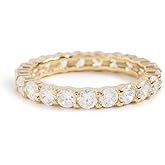 SHASHI Women's Eternity Band Ring, Gold, 6