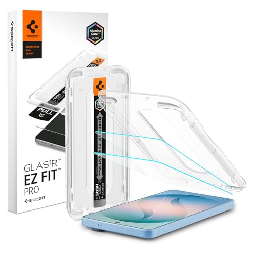 Spigen GLAStR EZ FIT PRO for Samsung Galaxy S26 PLUS Screen Protector [2 PACK] Premium Tempered Glass [Aluminum-Enhanced Durability] Impact resistance | Auto Alignment | Case Friendly - 2 PACK