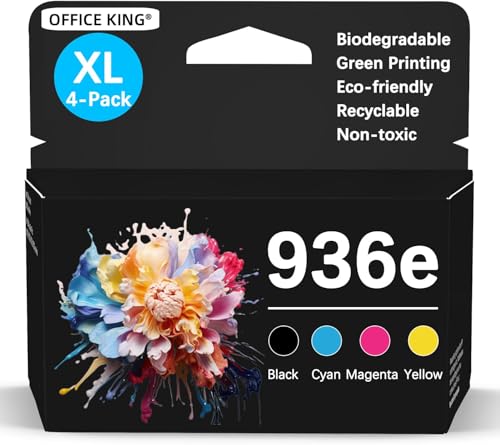 936XL 936e Ink Cartridges Compatible with HP OfficeJet Pro 9125e 9120e 9730e 91309135e 9122e 9128e 9110b 9120b9130b 9130e(KCMY)
