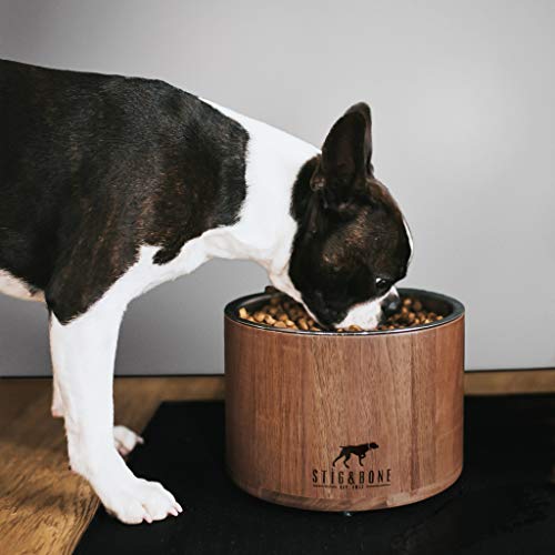 Stig & Bone Dog Bowls for Large Dogs Elevated with Stand Modern