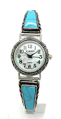 Ladies Stones Stretch Elastic Band Fashion Watch Pearl Dial