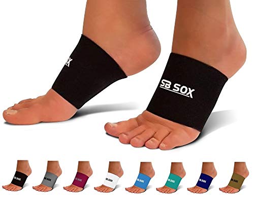 mangas de arco de compresión sb sox para hombres y mujeres, opción perfecta para nuestros calcetines para fascitis plantar, para el alivio del dolor y el tratamiento de la fascitis plantar para uso diario con soporte para el arco 