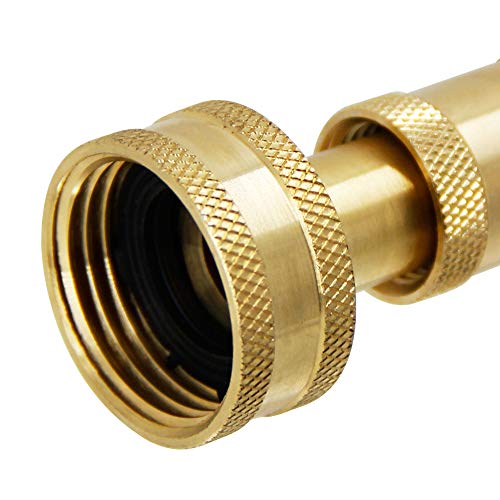 Triumpeek Solid Brass Hose Nozzle, 2 Pack 4" Heavy Duty Brass Garden