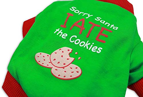 Ollypet Christmas Clothes for Dogs - Dog Christmas Costume Pet Warm Soft 100% Cotton T-Shirts - Festive Christmas Themed Dog Sweaters for Dogs and Cats, Autumn & Winter (S)