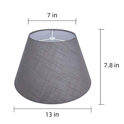 ALUCSET Medium Lamp Shade, Barrel Fabric Lampshade for Table Lamp and