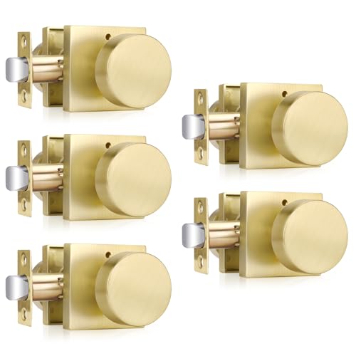 Haidms Gold Door Knobs Interior Privacy