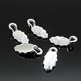 100pcs Silver Plated Oval Glue on Bail Earring Bails for Glass Tile DIY Pendants