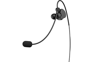 Maxquall Referee Headset Earphone with Mic Professional 1pc Newly Designed V6 V4 FBIM Football Soccer Coach Judger Arbitration Earhook Earpiece(1PC L Earpiece)