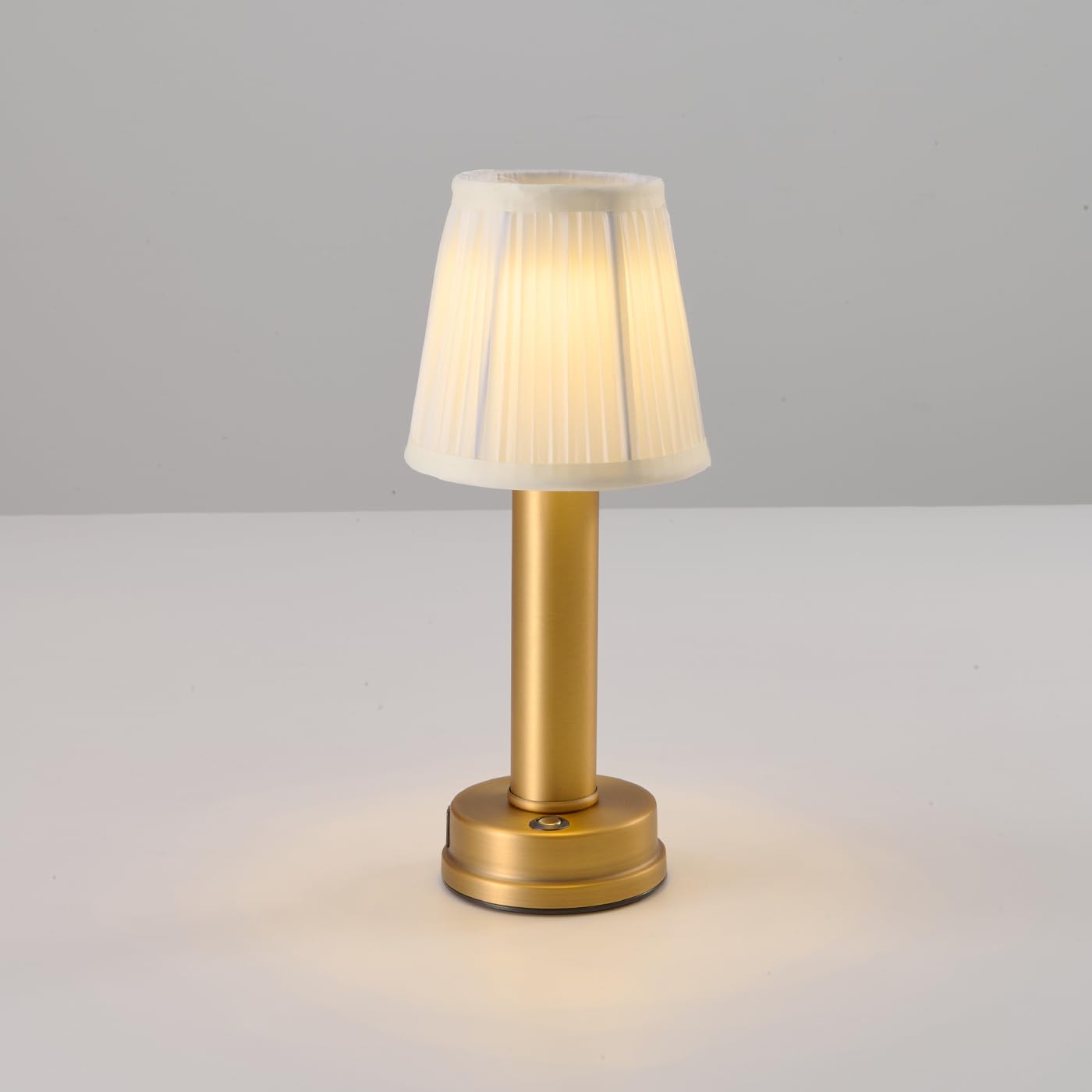 Photo 1 of 5W LED Cordless Table Lamps,3000mah Battery Operated Lamp,3 Level Brightness Rechargeable Table Lamp,Dimmable Touch Lamps,Brass Table Lamp,Cordless Lamps for Tables,Living room,Dinner(Frosted Gold)