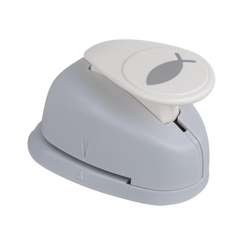 RAYHER HOBBY Paper Craft Punch Fish Design, Lever Punch for Card Making and Scrapbooking, 2.54cm, 1", 69036000