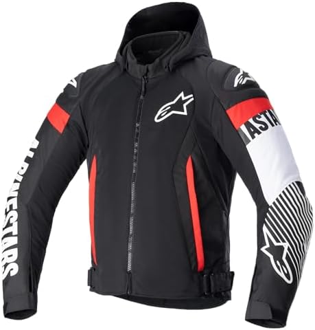 Amazon.com: Alpinestars Faster V2 Leather Jacket 48, Black/Red 