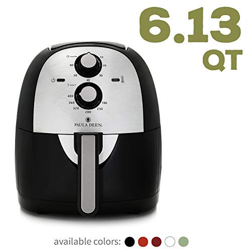 Paula Deen 6.13 QT (1700 Watt) XL Air Fryer, Rapid Air Circulation System, Single Basket System