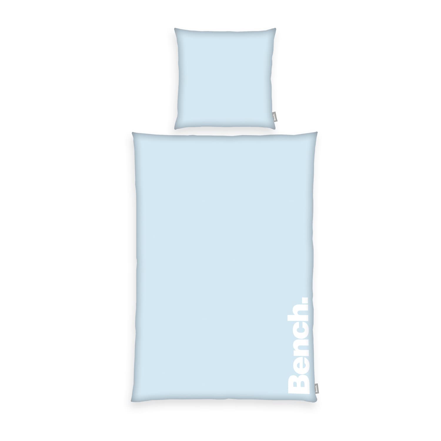 Bench Bedding Set, Cotton, Light Blue/White, 80 x 80 cm, 135 x 200 cm