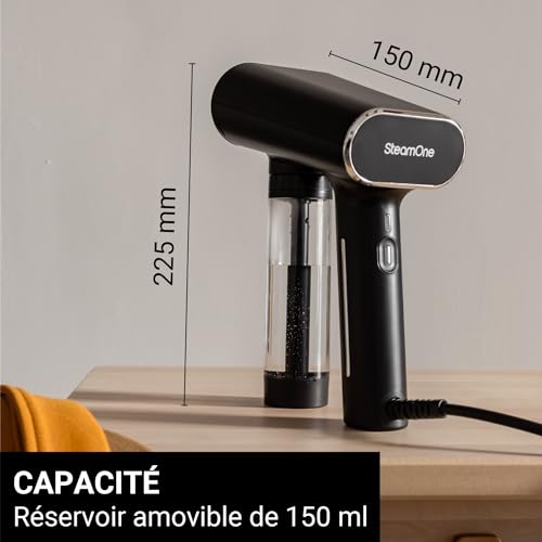 SteamOne - Karl EUNS150B Hand Steamer - Travel Steamer, Home - Portable High Power Iron 2000W - 150ml Tank - Cable 3m - Iron all types of fabric