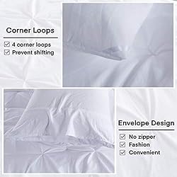 Andency White Queen Comforter Set(90x90Inch), 3