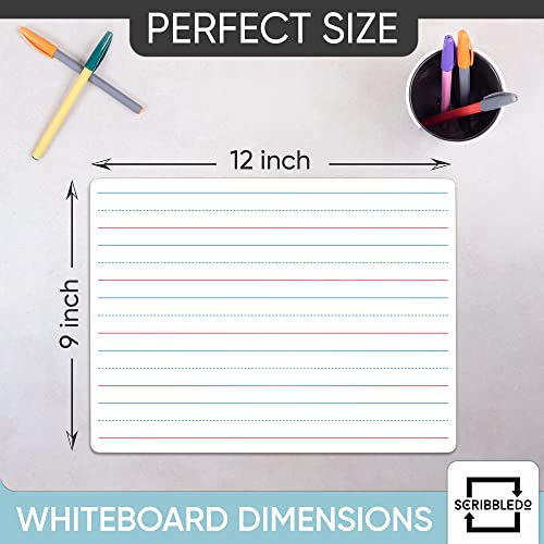 Double Sided Whiteboard Lined Dry Erase Board for Kids Ruled Writing