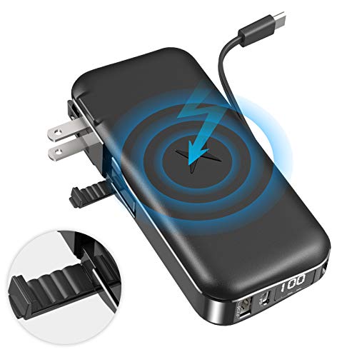 Dual Wireless Charger & Power Bank for Phone, Laptop Compact