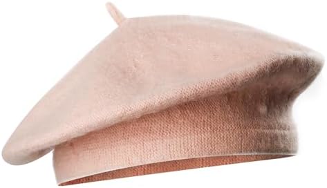 Women\'s French Style Flower Knitted Embroidery Beret Hats Beige  2 Flowers 61Yg5eb2FZL._AC_SY350_QL65_.jpg main image 3