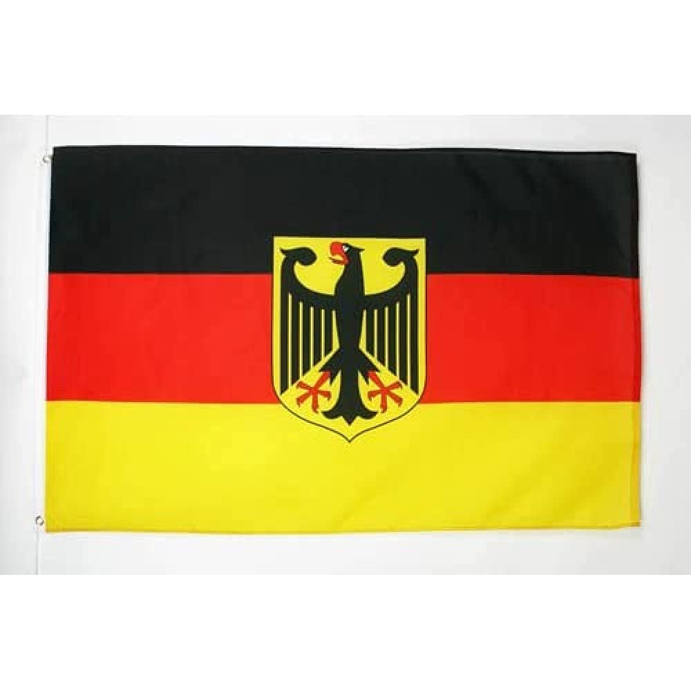 AZ FLAG - Germany With Eagle Flag - 3x5 Ft - Light Polyester German Coat Of Arms Banner with Two Brass Eyelets - Fade Resistant - Vivid Colors - 3' x 5' Feet - 150x90 Cm — image 1