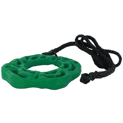 PetKORE: Luna Ring - Horse-Equine - 9" Green, Rubber Treat Puzzle Toy with Hang…
