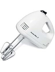 Proctor Silex 5 Speed Easy Mix Electric Hand Mixer with Bowl Rest, White (62509RY)