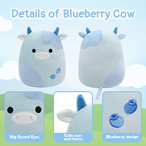 Blueberry Cow Plush Pillow Kawaii Cow St￭ Animals, Cute...