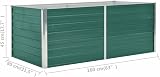 vidaXL Raised Garden Bed Galvanised Steel Green 160x80x45 cm view 3