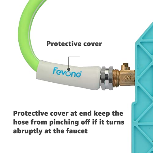 Fevone Garden Hose 3 ft, Drinking Water Safe, 3/4" Solid Aluminum Fittings No Leak, Hose Reel