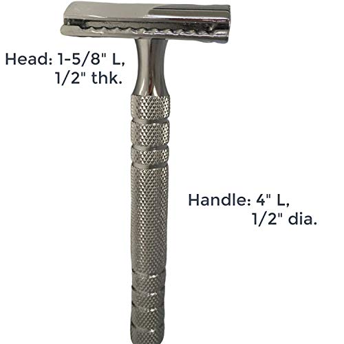 Stainless Steel Double Edge Safety Razor for Men and Women Fits All