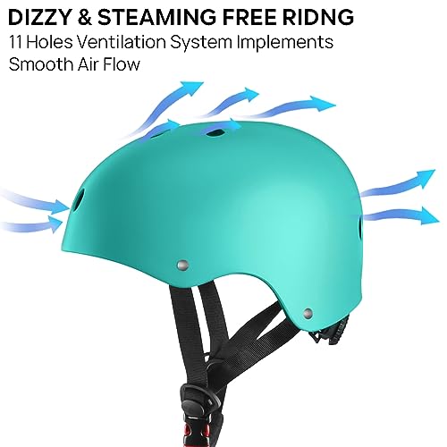 JBM Skateboard Helmet - Lightweight Adjustable Multi-Sport Helmet With Ventilation (5 Colors)