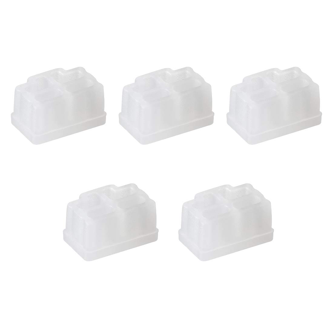sourcing map 5pcs RJ45 Silicone Protectors Ethernet Hub Port Anti Dust Cap Cover 12mmx8.3mm Clear