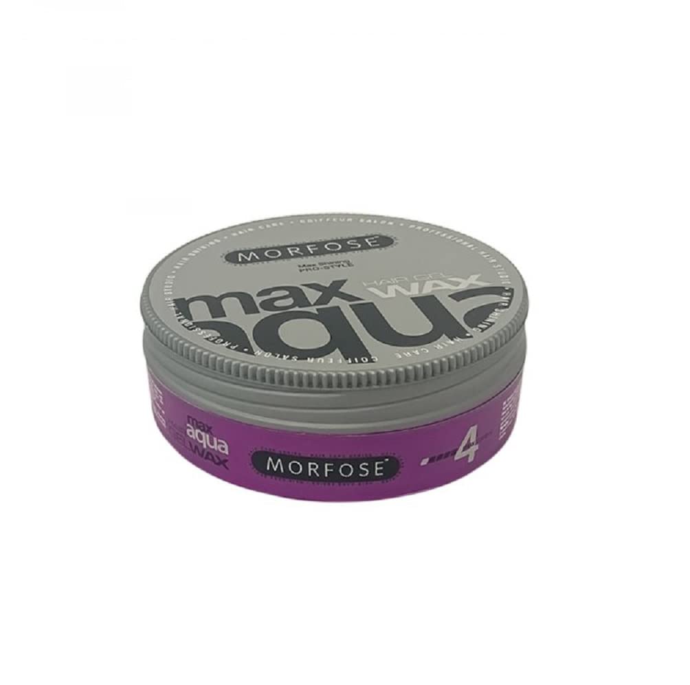 Morfose Max Aqua Hair Styling Wax 175 ml - Max Hair Control, Maximum Strong Hold, Hair Shine, Long-Lasting Hold - Unisex Use