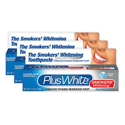 Plus White Smokers' Whitening Toothpaste Cool Mint Gel Toothpaste Removes Stains and