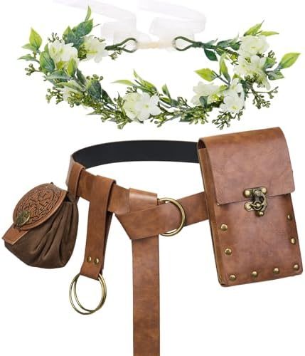 Women\'s Corset Belt Brown Waist Bag Fanny Pack Coin Purse Costume Accessory Amazon.com | Womens Corset Belt Pouch Waist Bag Fanny Pack  main image 3