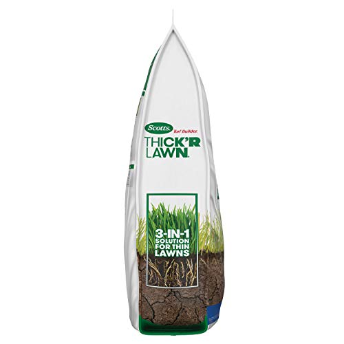 Scotts Turf Builder THICK'R LAWN Grass Seed, Fertilizer, and Soil Improver for Sun & Shade