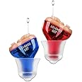 Hearing Aid for Seniors Adults Noise-Cancelling - Hearing Amplifier Invisible Sound Amplifier Digital Hearing Enhancement Devices Hearing Aid Cleaning Tools Included (a pair red blue)