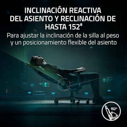 Iskur V2 - Silla para Gamers con Soporte Lumbar adaptativo (Cojines de Espuma de Alta Densidad, Cuero sintético de Calidad EPU, Reposabrazos 4D) Tejido