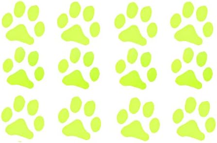 Finduat 12 Pcs Luminous Dog Paw Footprint Removable Wall Sticker Decoration, Glow in The Dark Dog Footprint Paws Wall Sticker Living Room Children Room Decor