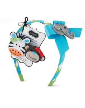 Baby Girl Safari Snap Ribbon Headband Set 352192