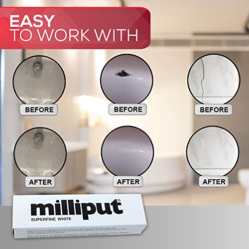 Milliput Plumbers Putty 10 Piece Set, Superfine White with Sculpting