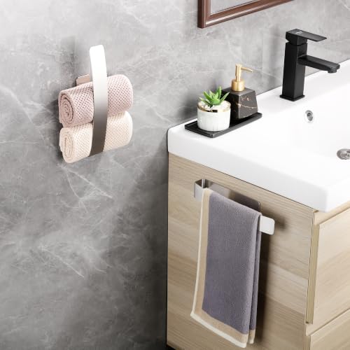 Gsocel 304 Stainless Steel Drill-Free Bathroom Towel Rails, 26 cm, Silver - Multi-Purpose Adhesive Towel Rail for Kitchen and Bedroom, Drill-Free Towel Rail