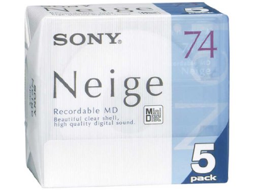 Sony Neige Series Minidisk 74 Min 5 Pack Recordable