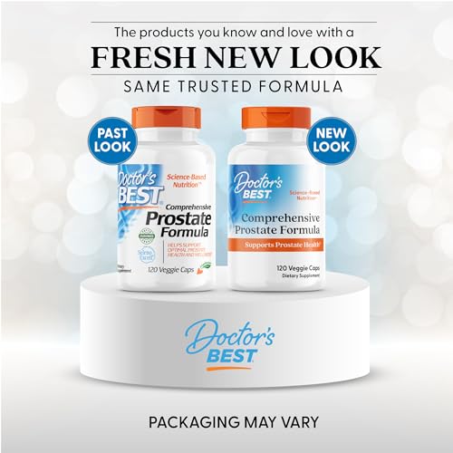 DOCTORS BEST COMPREHENSIVE PROSTATE FORMULA WITH SELENOEXCELL AND CARDIOAID, SUPPORTS PROSTATE HEALTH, GLUTEN FREE, VEGETARIAN 120 VEGGIE CAPS