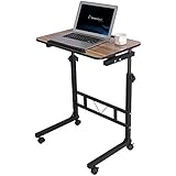 ABO Mobile Height Adjustable Stand Up Desk Laptop Table Work Station Rolling Presentation Cart