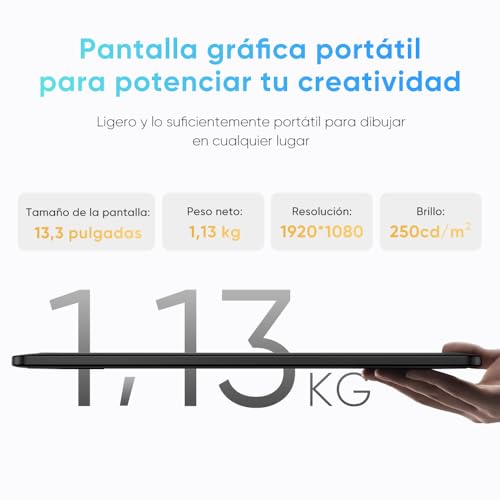 XPPen Artist 13.3 Pro V2 Graphics Tablet with 16K Levels Screen, Graphics Tablet Digital Drawing 99% sRGB with X3Pro Smart Chip Pen, Compatible with Windows, macOS, Android, ChromeOS, Linux