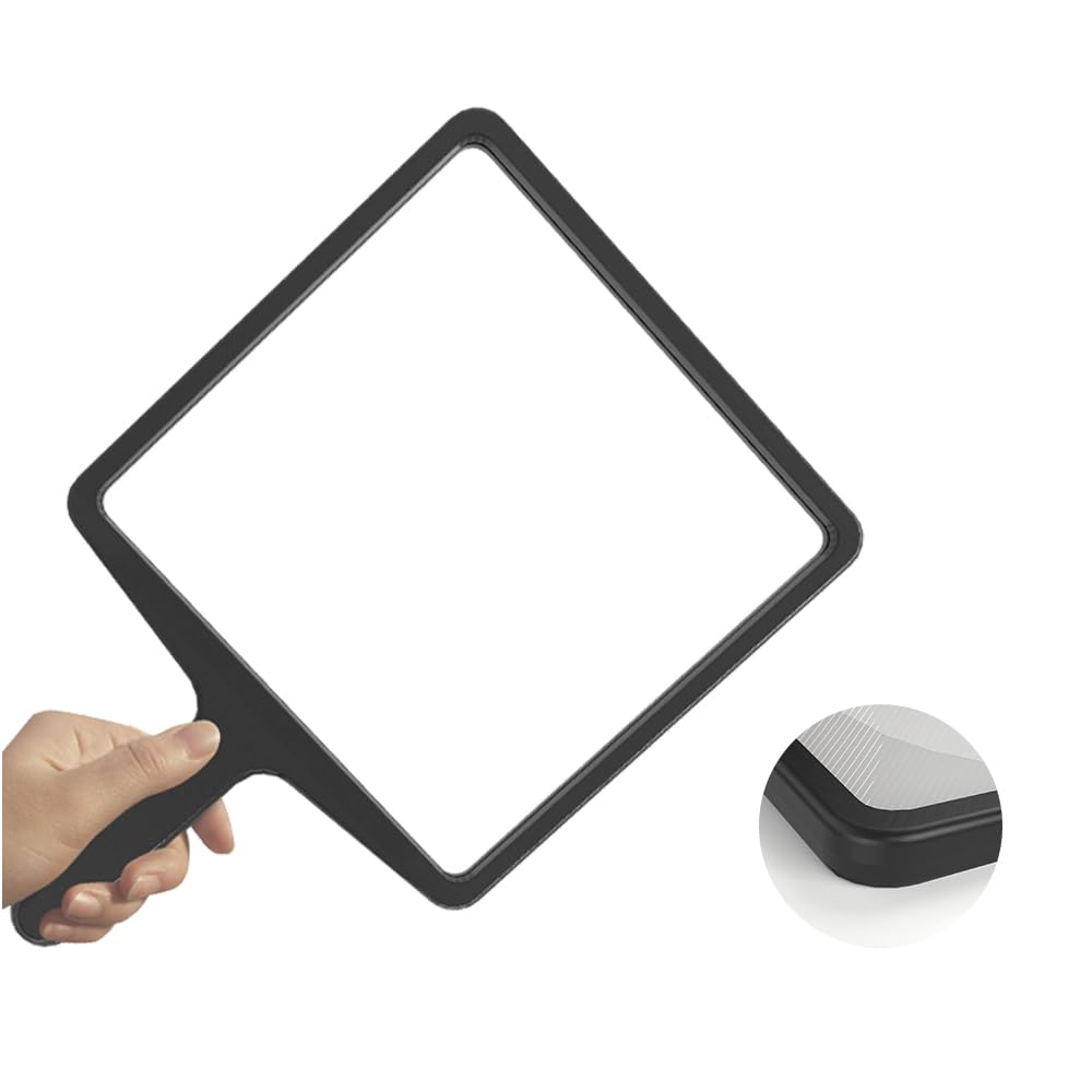 Dzxin Magnifying Glass for Reading, 3X Handheld Magnifier Lightweight Rectangular Magnifier Provides Large Book Page Viewing Area Ideal for Reading Small Prints for Seniors Low Vision
