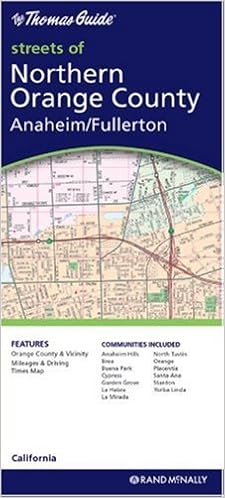 Rand Mcnally Northern Orange County California Anaheim Fullerton