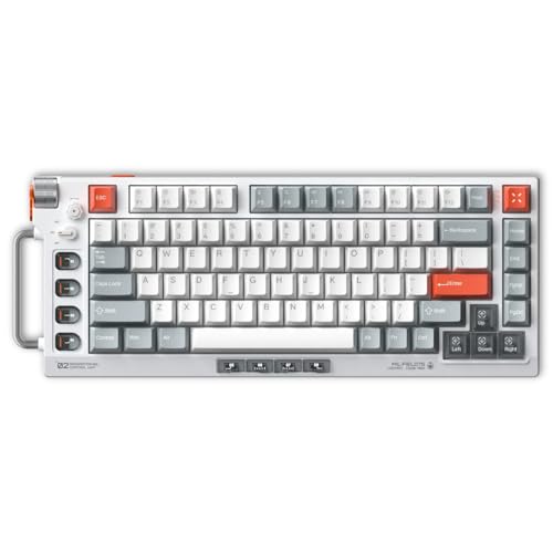 nuphy Field75 HE V2 Magnetic Keyboard,83 Keys 75% Layout Wired Gaming Keyboards,One Knob Volume Control,Hall Effect Keyboard, Adjustable Actuation, 8000Hz Polling Rate,Rapid Trigger-(Magnetic Silver)