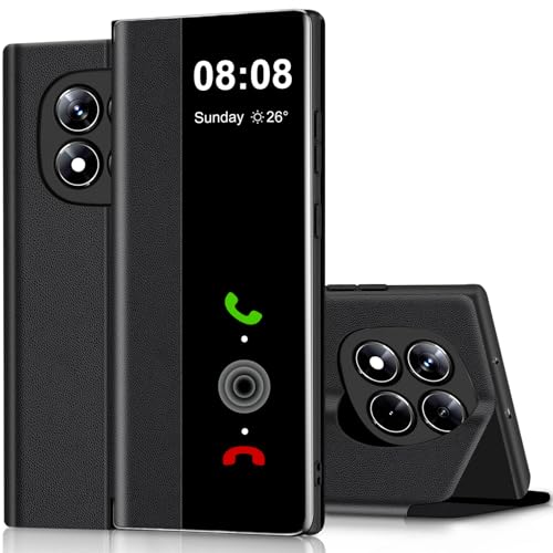 Schutzhülle für Xiaomi Redmi Note 14 Pro 5G Clear View Cover Schutzhülle für Redmi Note 14 Pro 5G Schutzhülle Flip Folio Silikon TPU stoßfest, dünn, weich 360 Full Body stoßfest Schutzhülle 5G